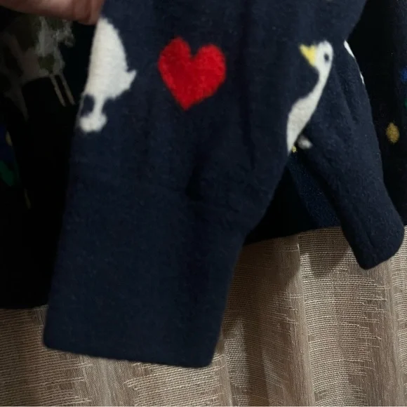 HVN Diana Fuzzy Brushed Intarsia Knit Animal Stripe Sweater - Picture 10 of 15